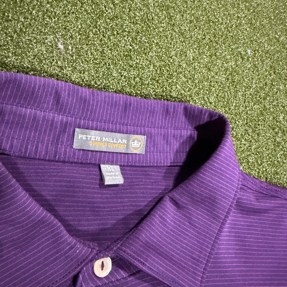 Peter Millar XL Purple Men's Shirt - Beverly Club